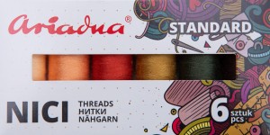 Zestaw nici Ariadna Standard Autumn, Talia 120/200m – 6 kolorów (jesień)
