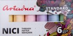 Zestaw nici Ariadna Standard Pastel, Talia 120/200m – 6 kolorów (pastelowe)