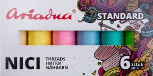 Zestaw nici Ariadna Standard Spring, Talia 120/200m – 6 kolorów (wiosna)