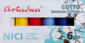 Zestaw nici Ariadna Cotto Sky, Cotto 80/170m – 6 kolorów (niebo)