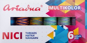 Zestaw nici Ariadna Multikolor Sky, Viga 80/150m – 6 kolorów (niebo)