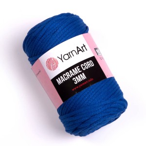 Sznurek Pleciony Macrame Cord 3mm 772 - kolor niebieski