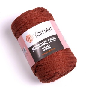 Sznurek Pleciony Macrame Cord 3mm 785 - kolor czerwony