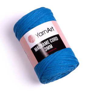 Sznurek Pleciony Macrame Cord 3mm 786 - kolor niebieski