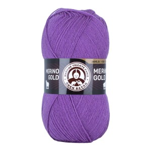 Włóczka Merino Gold  059 - kolor fioletowy
