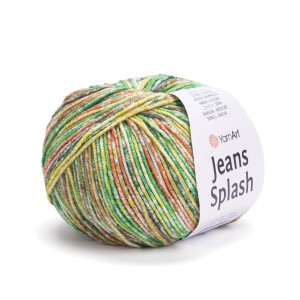 Włóczka Wielobarwna Przecierana Jeans Splash - kolor 940