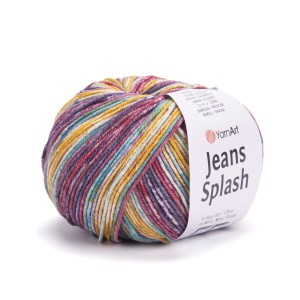 Włóczka Wielobarwna Przecierana Jeans Splash - kolor 943