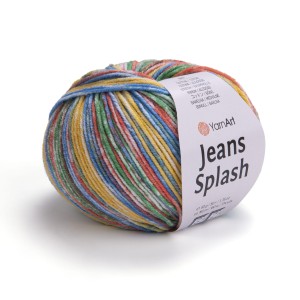 Włóczka Wielobarwna Przecierana Jeans Splash - kolor 952