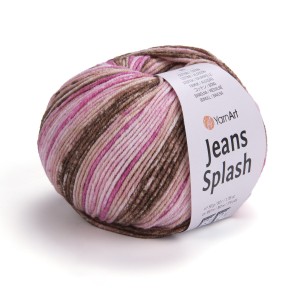 Włóczka Wielobarwna Przecierana Jeans Splash - kolor 954