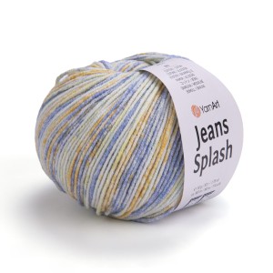 Włóczka Wielobarwna Przecierana Jeans Splash - kolor 956