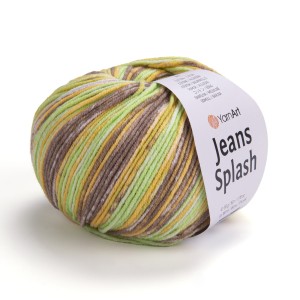 Włóczka Wielobarwna Przecierana Jeans Splash - kolor 958