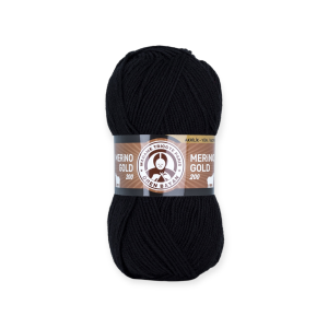 Włóczka Merino Gold 200 -  999 - kolor czarny