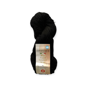 Włóczka Blue Faced Leicester Wool – naturalna wełna owcza 79083 kolor czarny