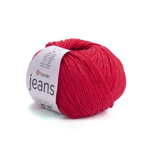 Włóczka Jeans 90 - kolor czerwony