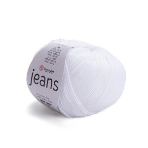 Włóczka Jeans 62 - kolor biały