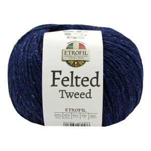 Włóczka Felted Tweed – 75412 – kolor granatowy – naturalna wełna merino i baby alpaka