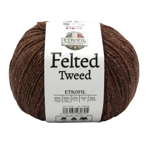 Włóczka Felted Tweed – 77181 – kolor cynamonowy – naturalna wełna merino i baby alpaka