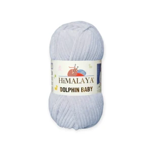 Włóczka welurowa Dolphin Baby 80325 - kolor szary