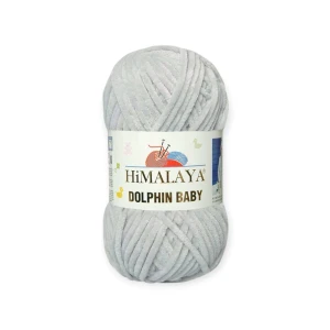 Włóczka welurowa Dolphin Baby 80351 - kolor szary
