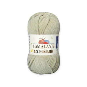 Włóczka welurowa Dolphin Baby 80357 - kolor szary