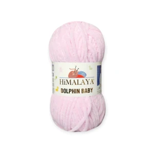 Włóczka welurowa Dolphin Baby 80303 - kolor pastelowy różowy