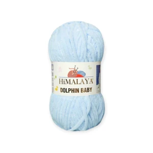 Włóczka welurowa Dolphin Baby 80306 - kolor pastelowy niebieski
