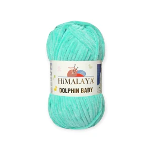Włóczka welurowa Dolphin Baby 80335 - kolor błękitny