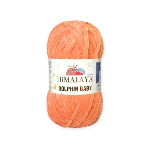 Włóczka welurowa Dolphin Baby 80355 - kolor łososiowy