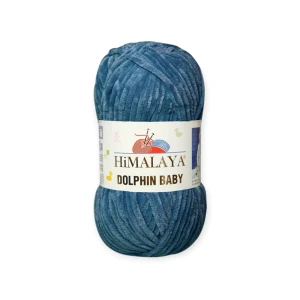 Włóczka welurowa Dolphin Baby 80341 - kolor niebieski