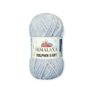 Włóczka welurowa Dolphin Baby 80344 - kolor jasny błękitny