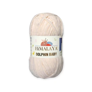 Włóczka welurowa Dolphin Baby 80353 - kolor jasny żółty